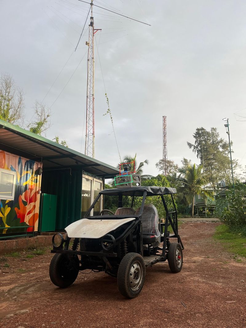 The vehicle during the build.